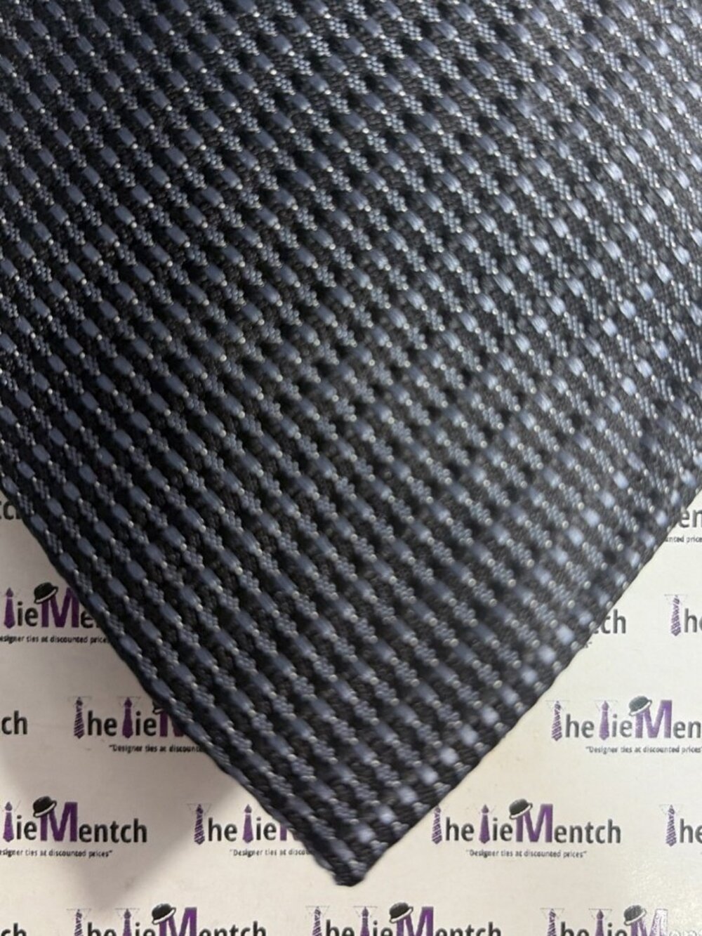 MICHAEL KORS Silk Navy Basket Weave Tie 3.125”